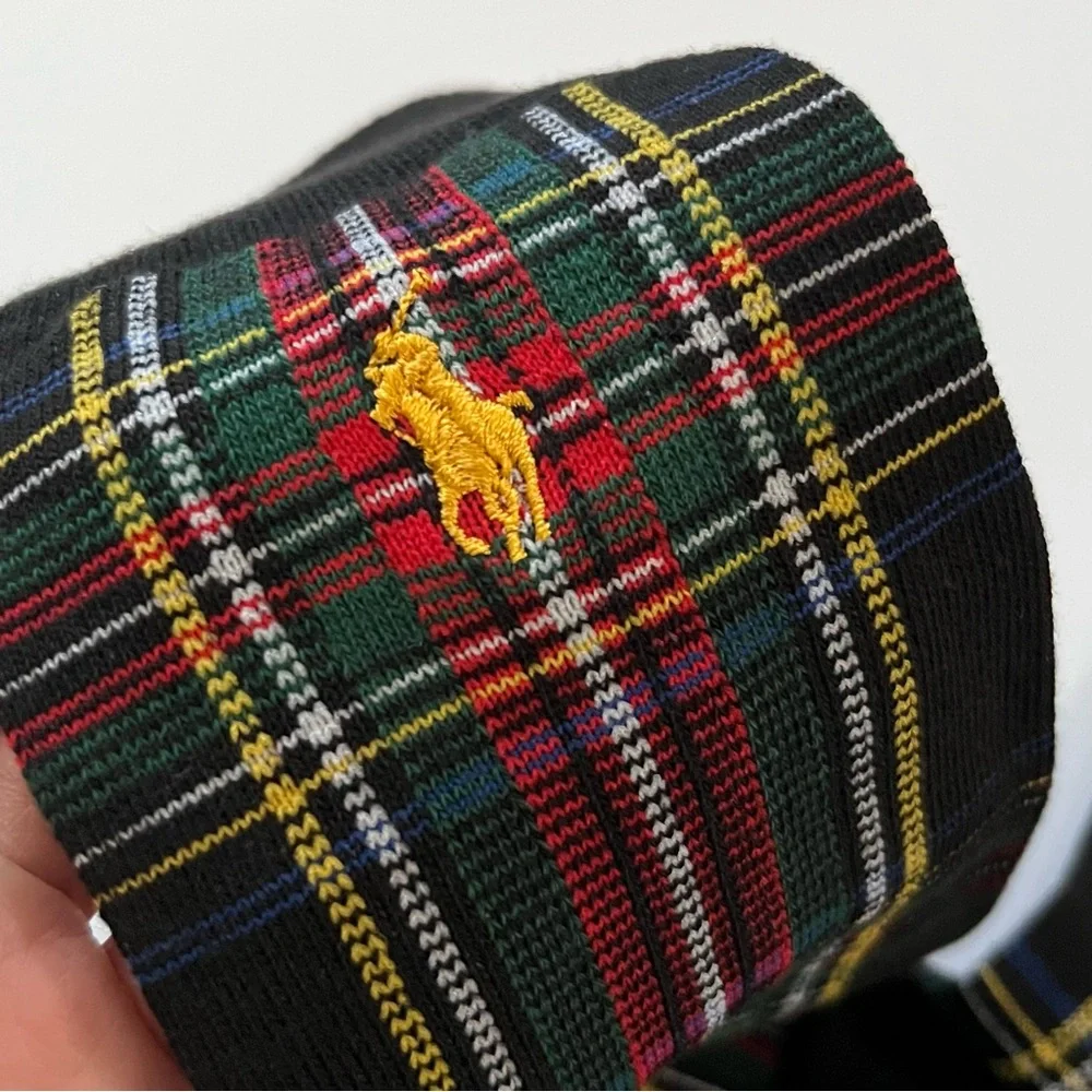 Hold Ralph Lauren Plaid Black long Socks